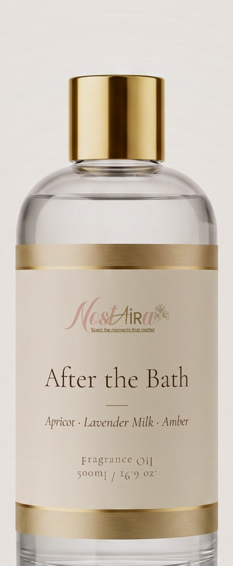 After the Bath 500ml Nostaira fragrance oil bottle