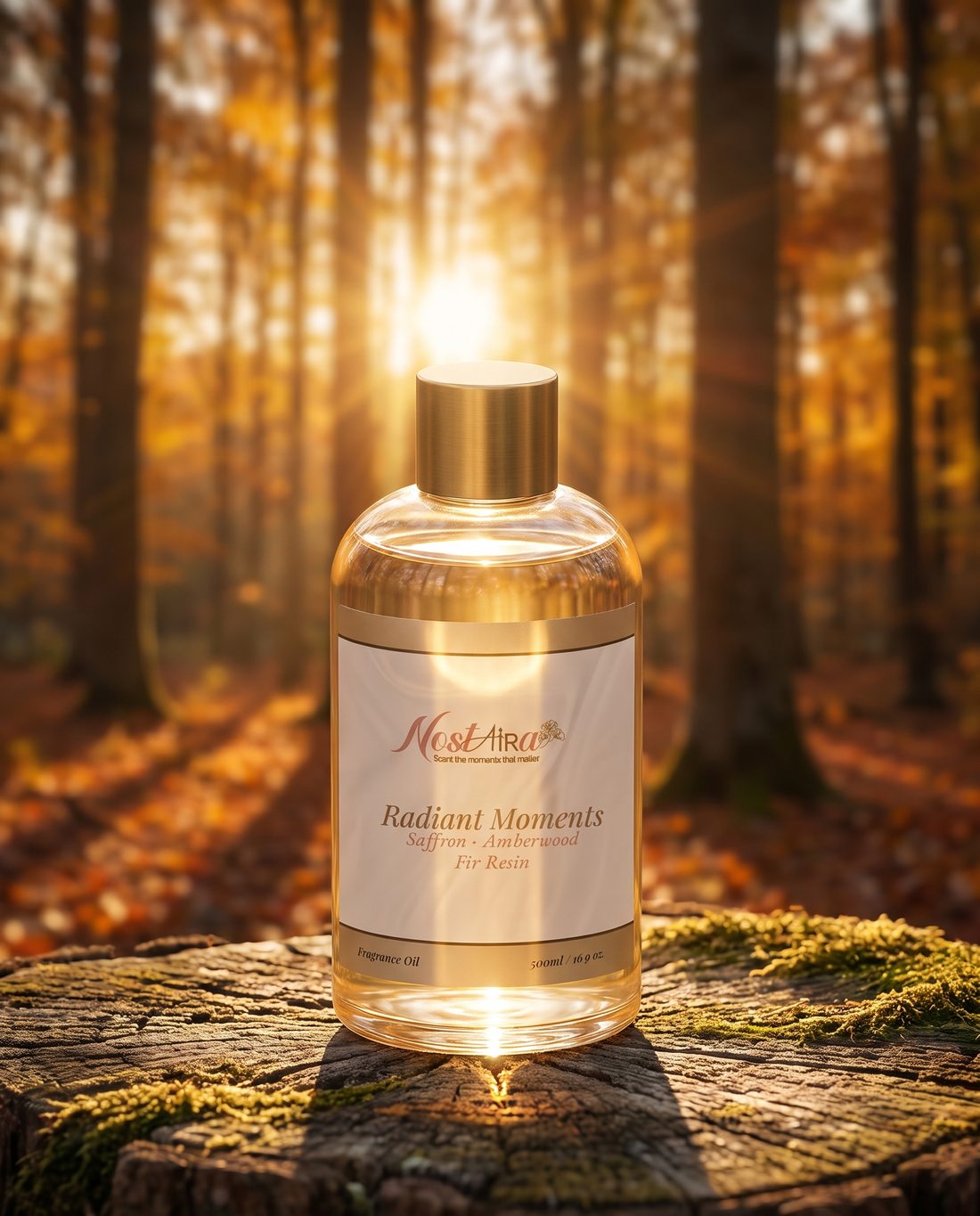 Radiant Moments in your space - Saffron · Amberwood · Fir Resin