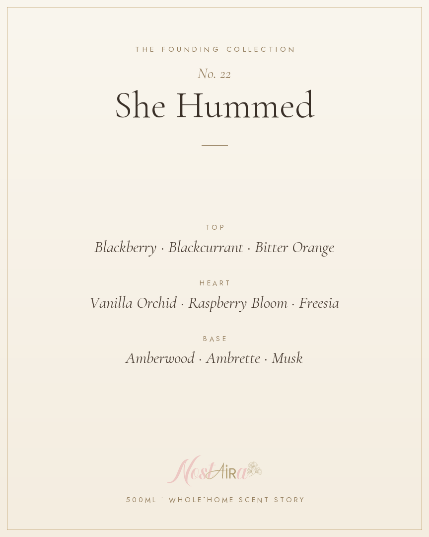 She Hummed scent notes