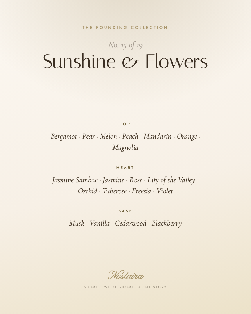 Sunshine & Flowers scent notes