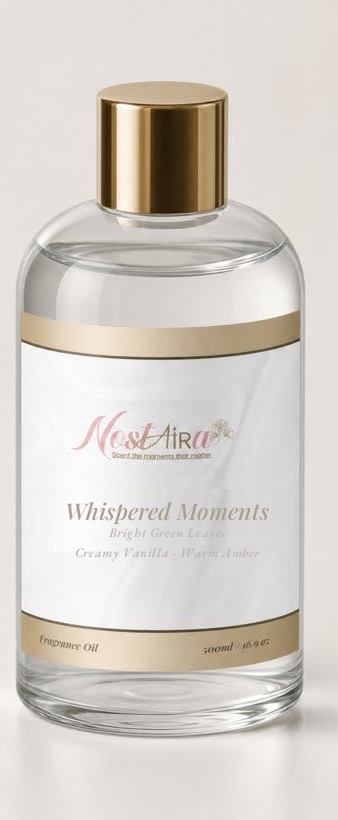 Whispered Moments 500ml Nostaira fragrance oil bottle